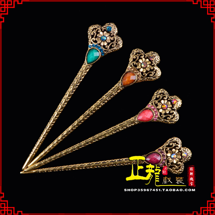 龙山头饰老旦青衣员外夫人簪子 老旦发簪