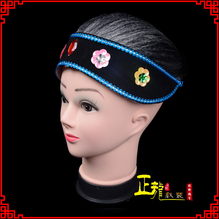 龙山老旦媒婆穷老太婆假发套 老旦头套