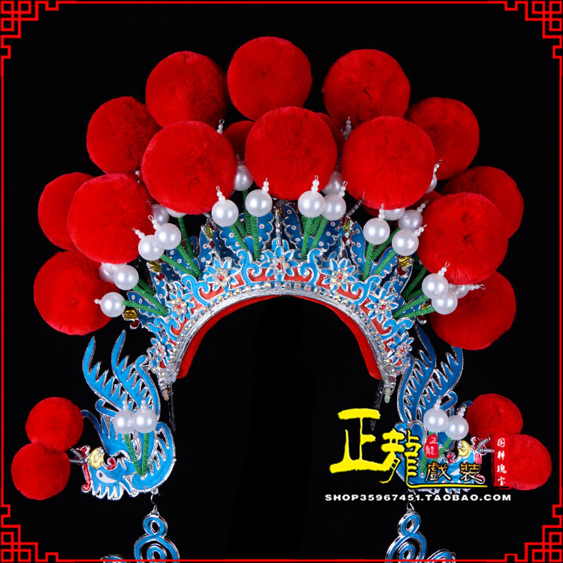 龙山戏曲盔帽武旦穆桂英花木兰女将 中档七星帽