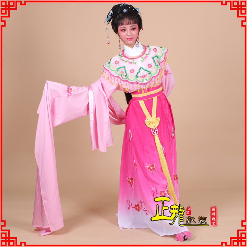 龙山水袖青衣练功花旦服 梅花古装衣